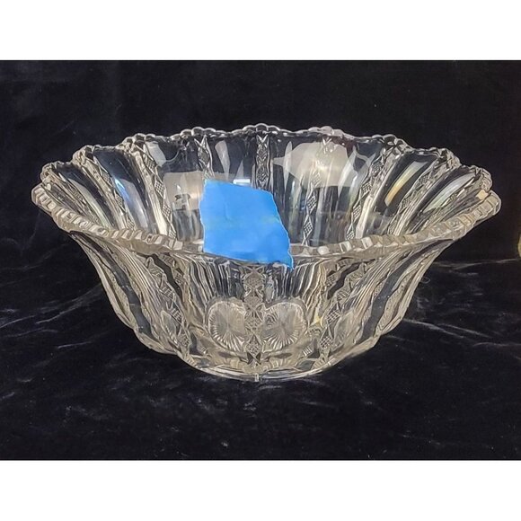 Vintage 1940s Bryce Higbee Pressed Glass Serving Bowl - Picture 5 of 13
